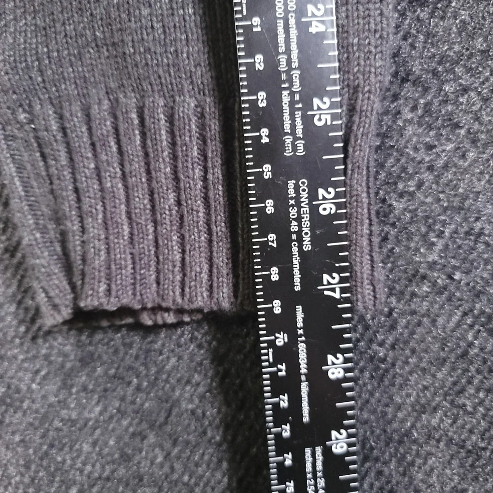 Oscar de la Renta Quarter Zip Sherpa Collar Waffle‎ Sweater XL